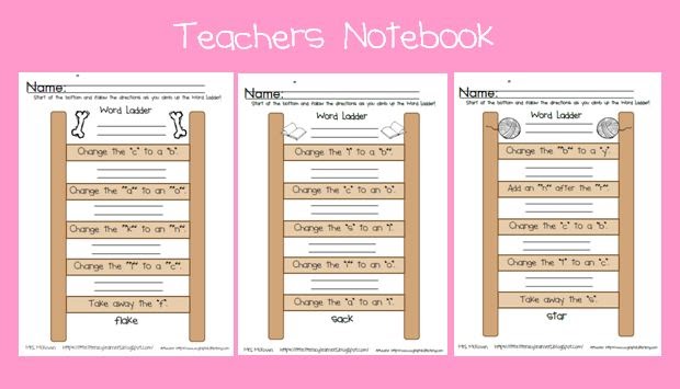 Little Literacy Learners: Word Ladders 3