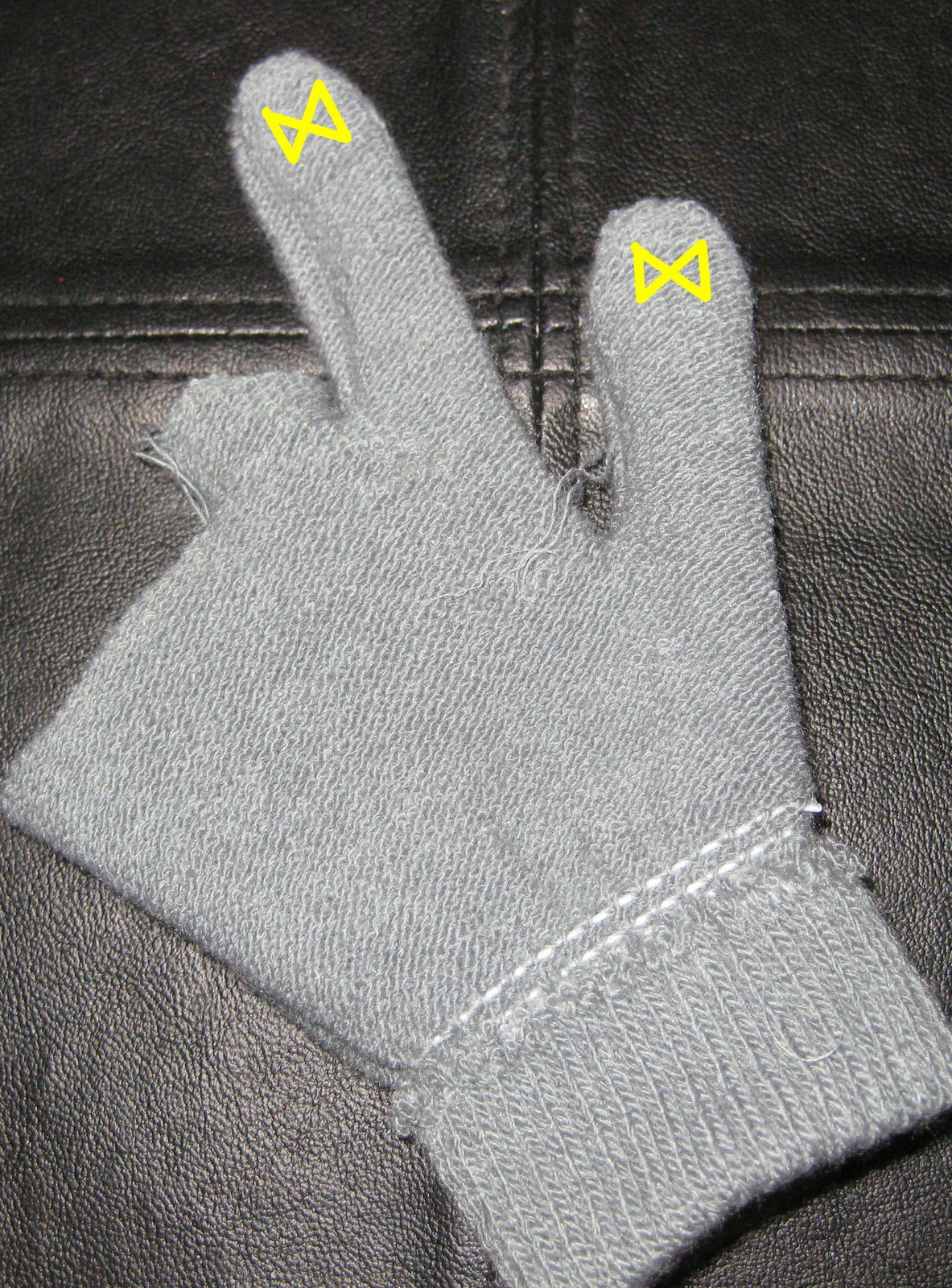 DIY touchscreen gloves Through the Front Door