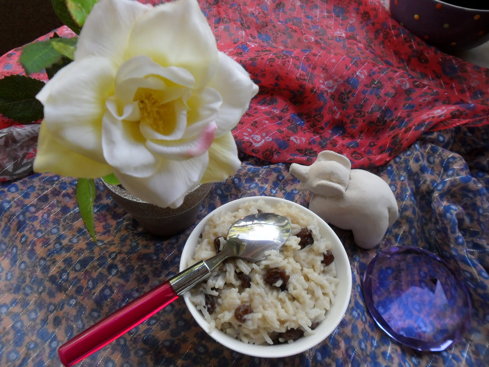 ARROZ BASMATI CON LECHE DE COCO Y PASAS...