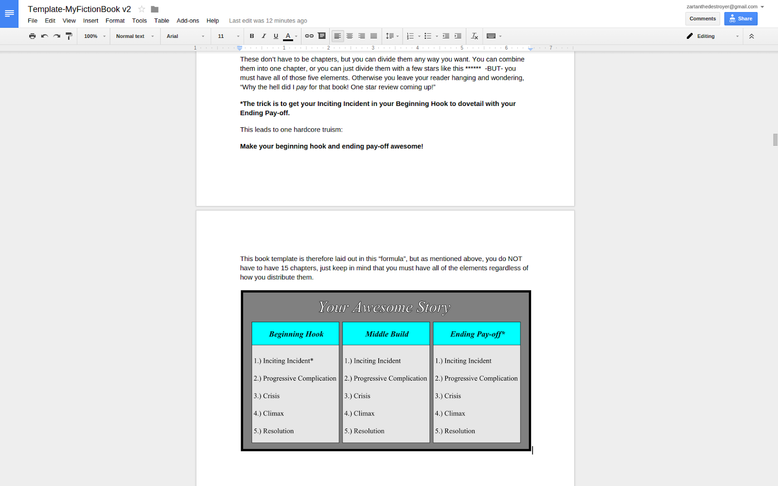 story grid template