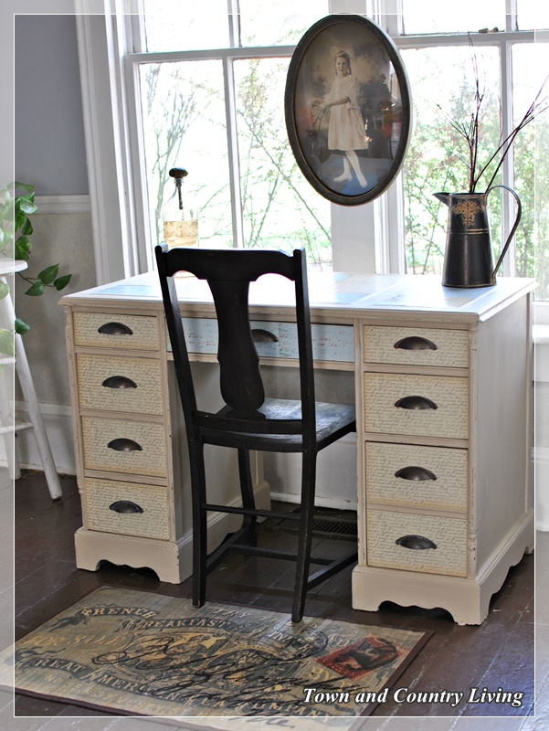Decoupage Desk Town & Country Living