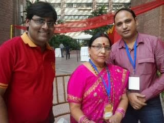 Manoj Bhawuk with Padmshree Sharda Sinha