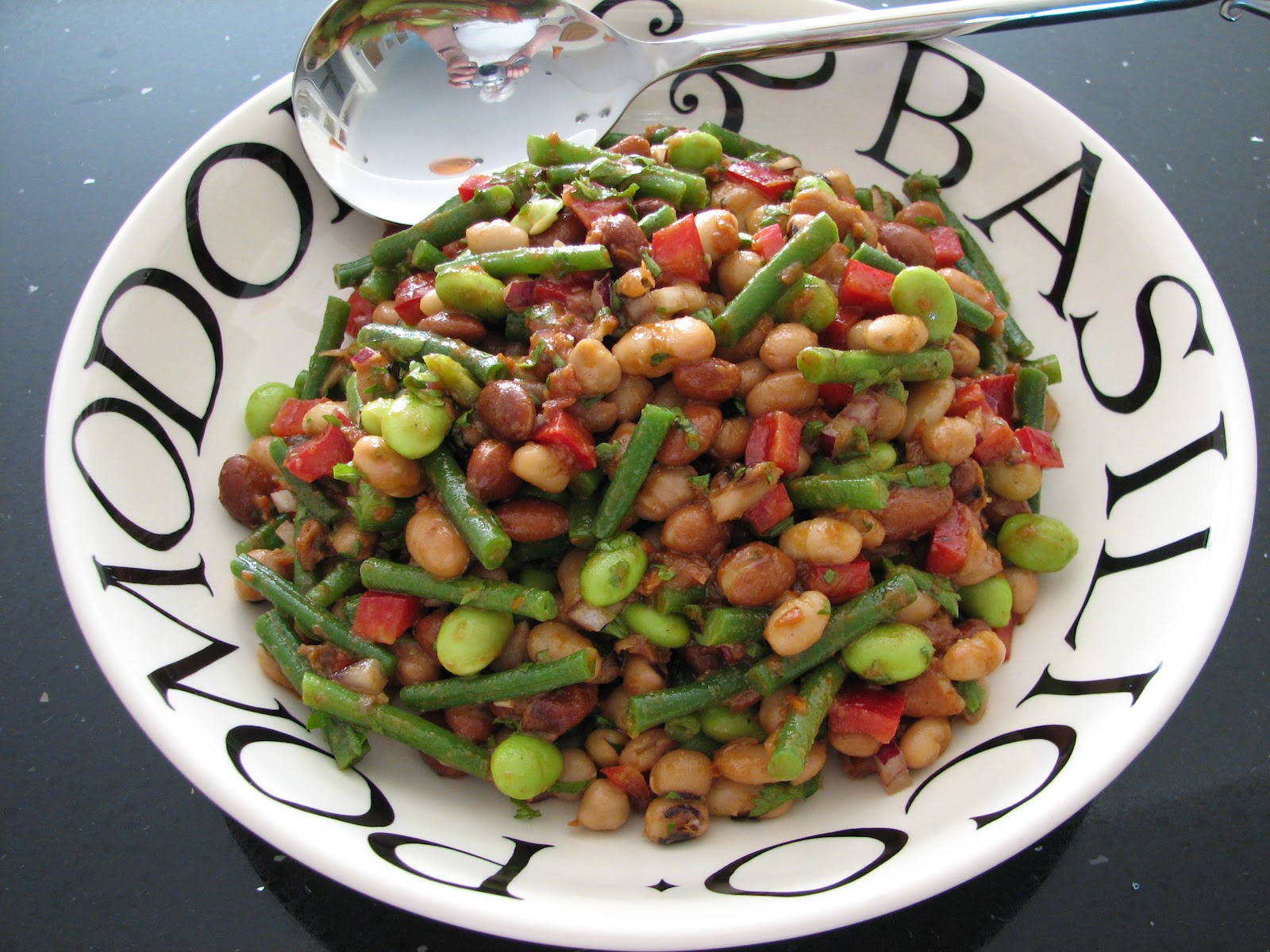 Simply Veggie Mixed Bean Salad with Tomato Dressing