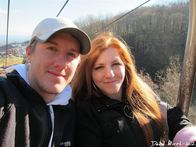 riding the chair lift up to ober tennessee, gatlinburg