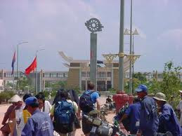 Faked Vietnamese's border gates inside Cambodia.