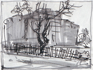 The new building sketch by Gregory Avoyan