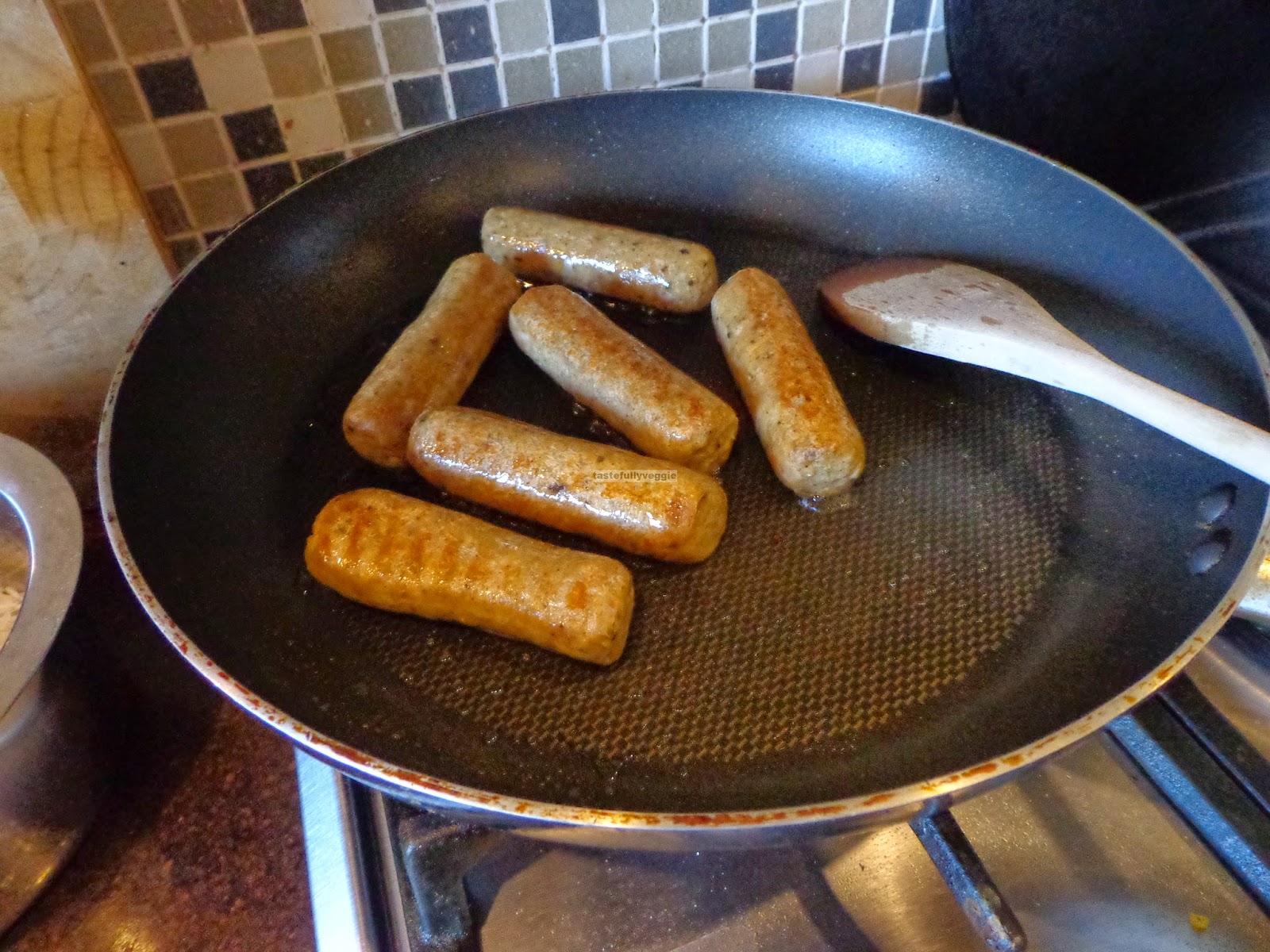 Tastefully Veggie Vegetarian sausage stir fry (Masala Quorn Sausage)