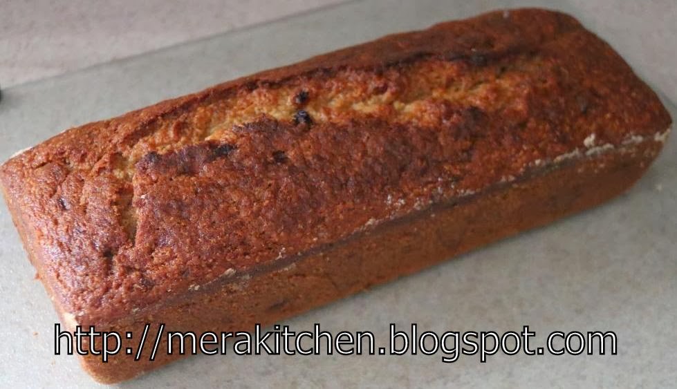 merakitchen Semolina Banana Bread (Eggless)