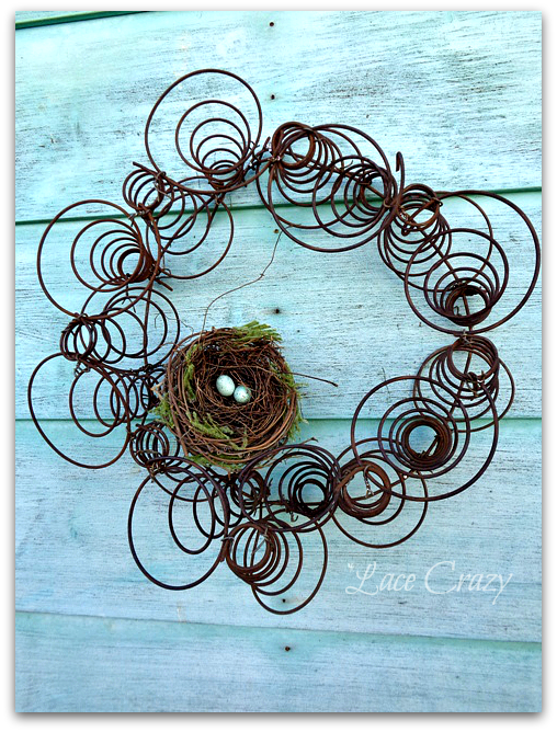 Lace Crazy DIY Bed Spring Wreath...