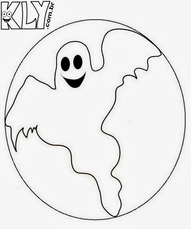 Desenho de Fantasma do dia das bruxas para colorir