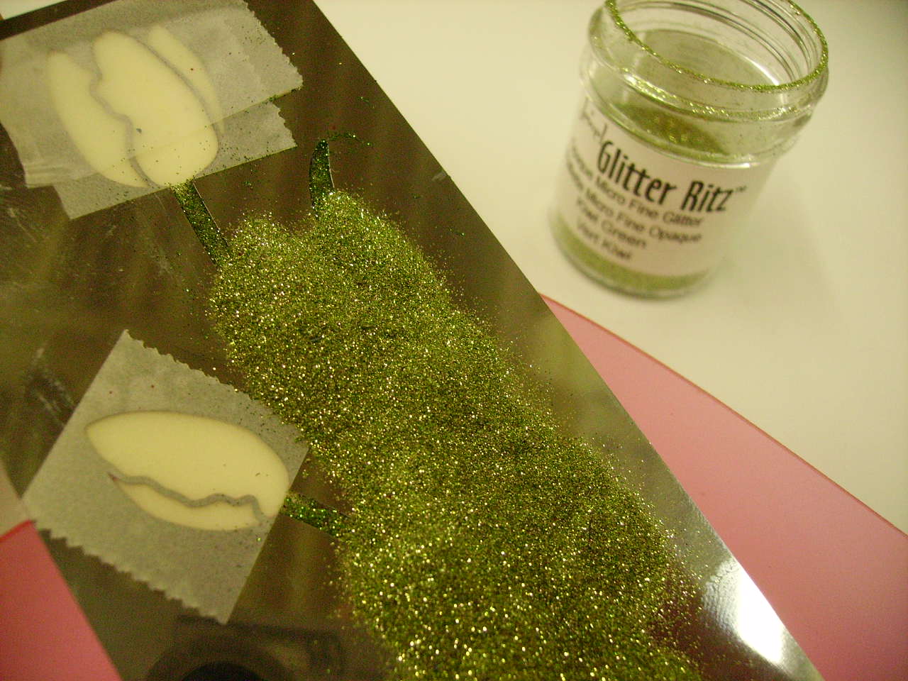 Cherished Scraps Glitter painting Tutorial