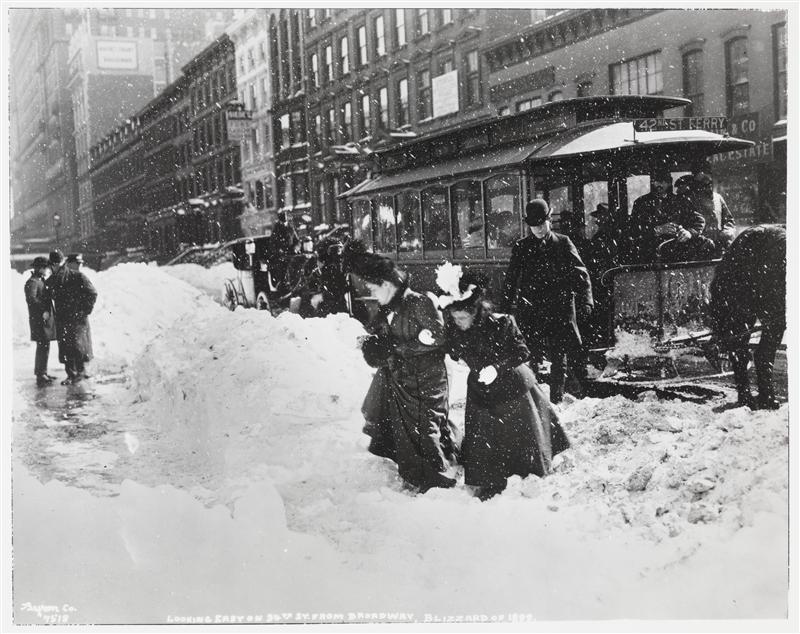 New York History Geschichte The Great Blizzard (Februar 1899)