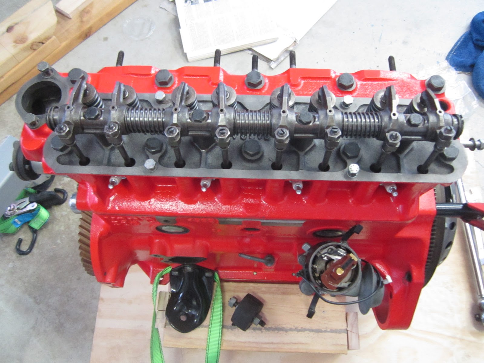 Restoration Volvo 122S 1969 Fitting cylinder head