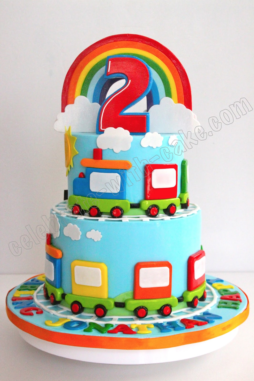 Celebrate with Cake! Train 2 tier Cake