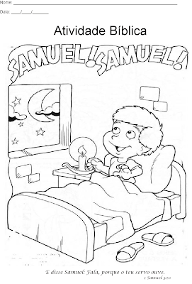 Atividade bíblica para colorir - Samuel