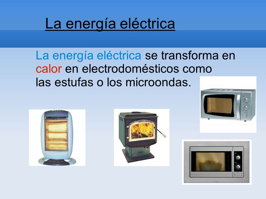 transferencia de energia mediante la estufa electrica