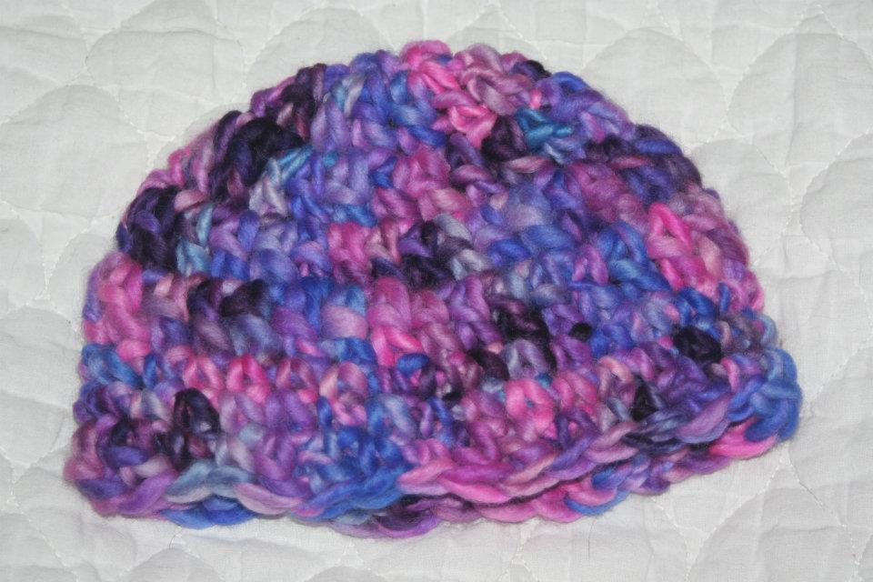 Crafty Kate Going Crazy Cotton Candy Baby Hat Free Crochet Pattern
