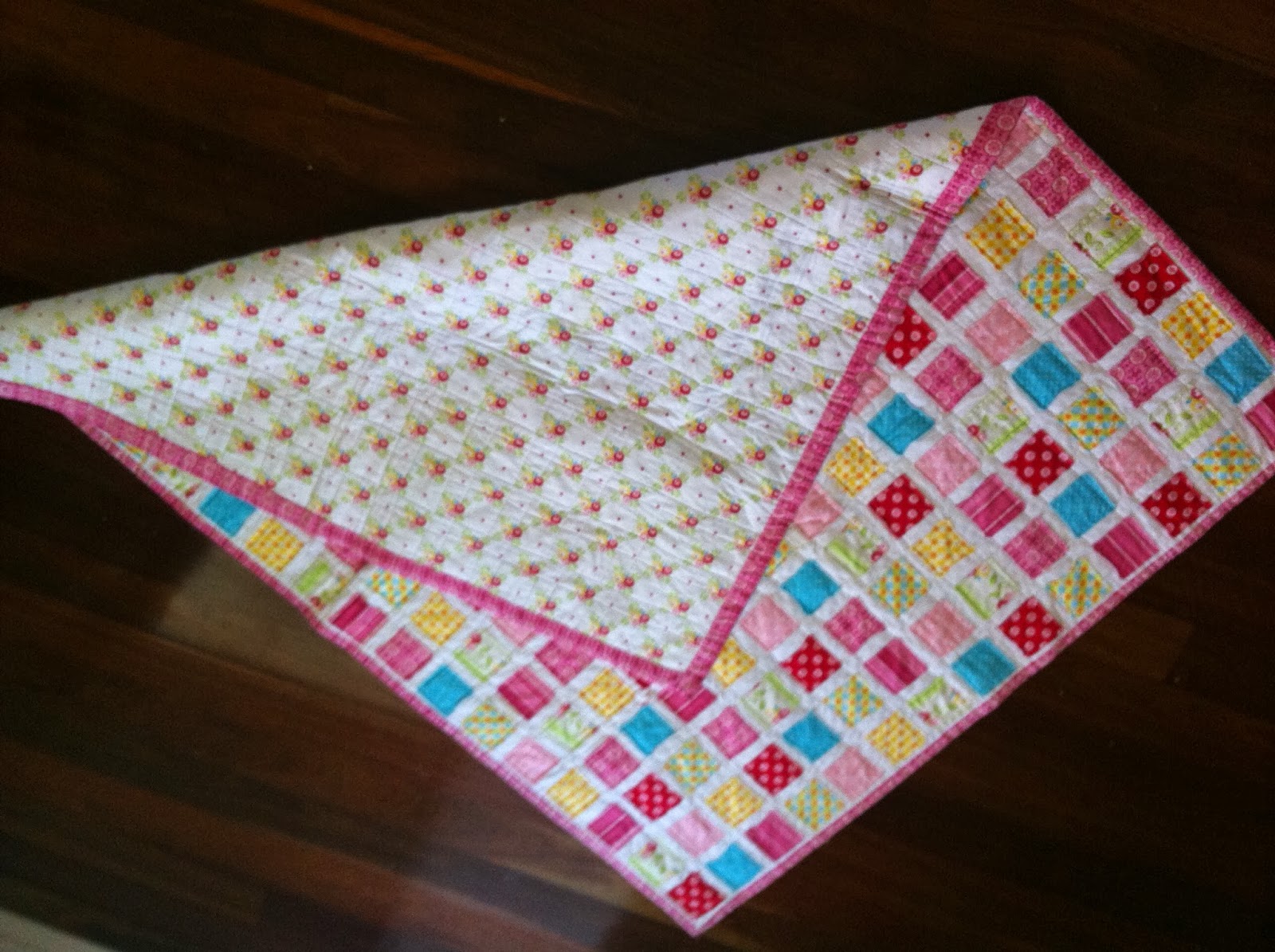 One Red Cherry Vintage Baby Quilt