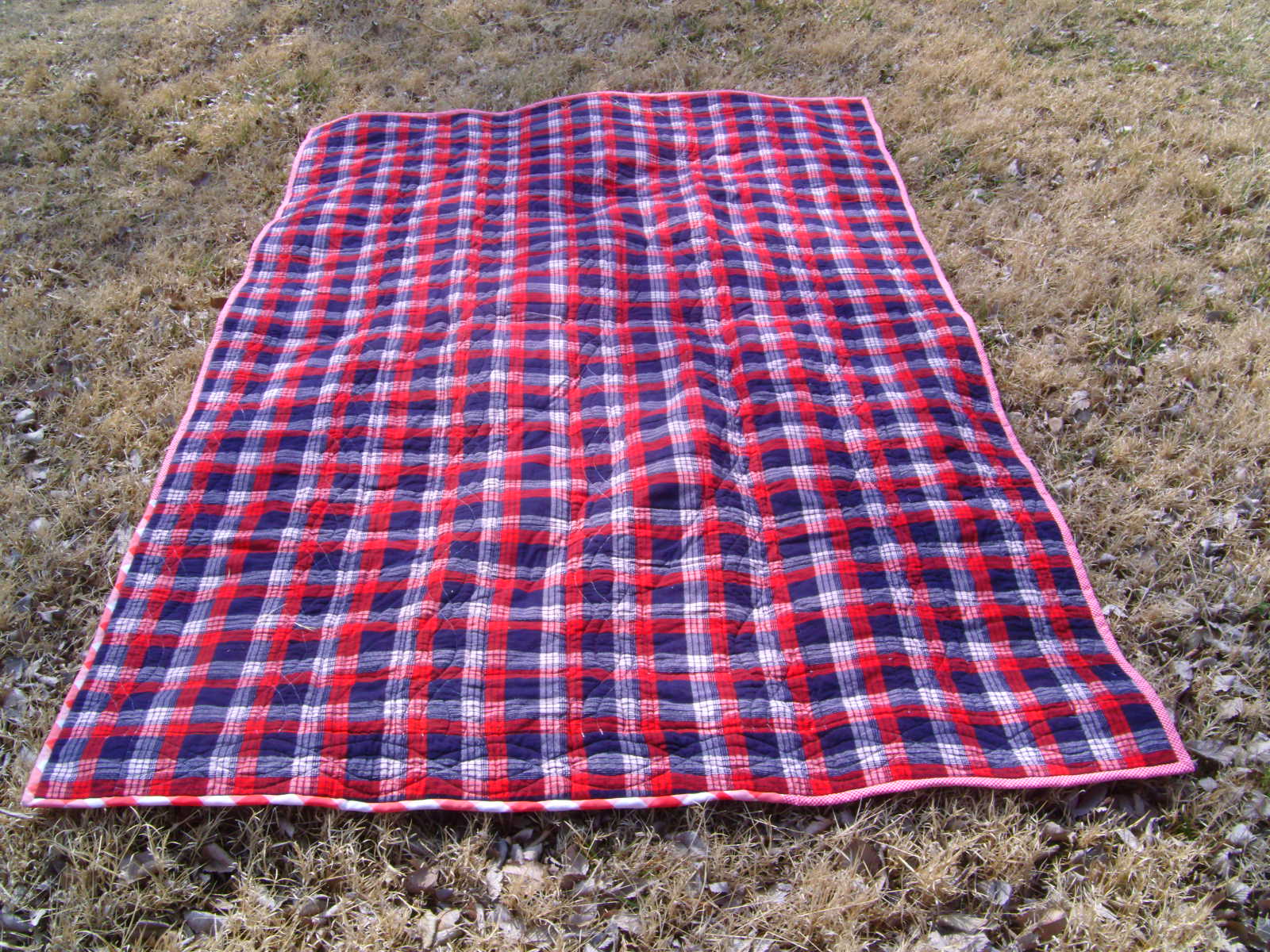 judysquiltsandthings red and white gingham quilt