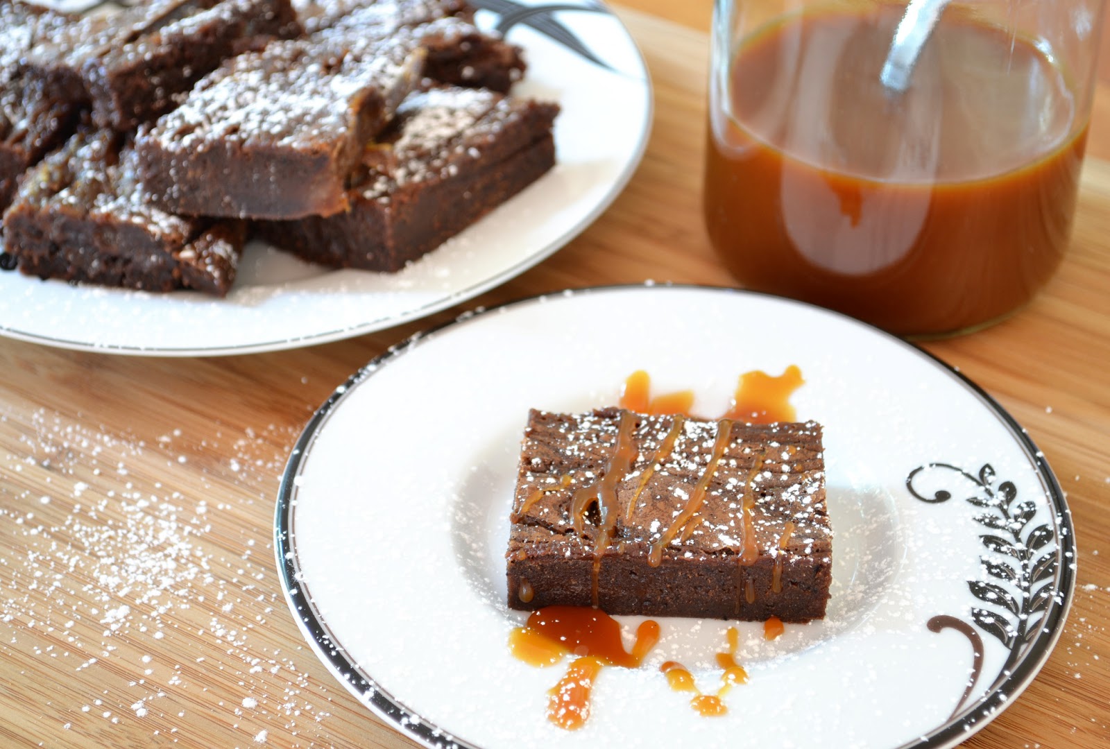 Caramel Mocha Brownies Building Buttercream