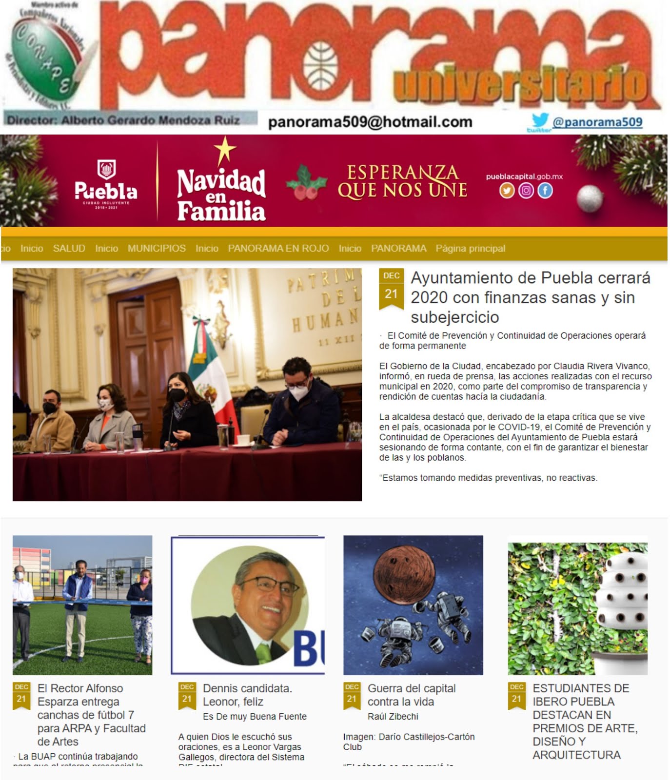 Ayuntamiento de Puebla cerrará 2020 con finanzas sanas y sin subejercicio