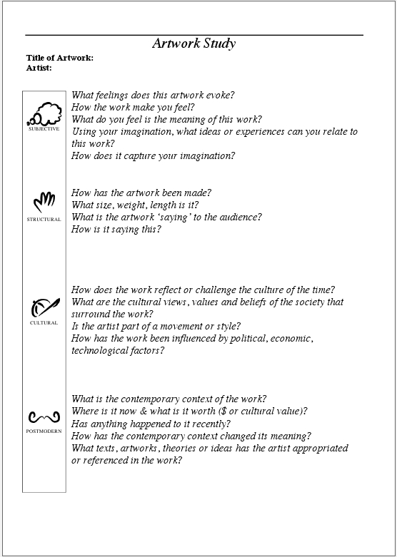 Mr Randall's classroom HSC Visual Arts New Case Study