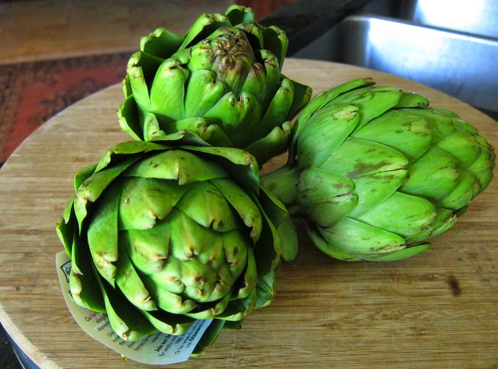 Saturday Night Suppers Roasted Artichokes with Roasted Garlic Butter