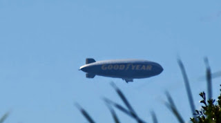 Goodyear Blimp over backyard