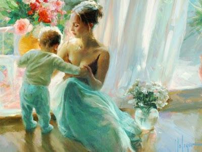 pinturas-mujeres-con-niños