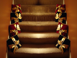 Decoração de escadas no natal Decoração de escadas no natal