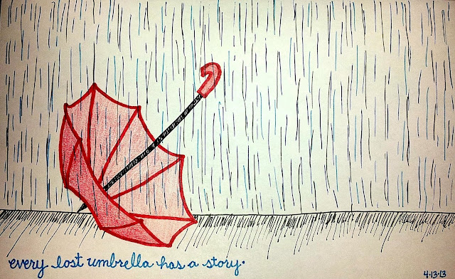 Every lost umbrella has a story.