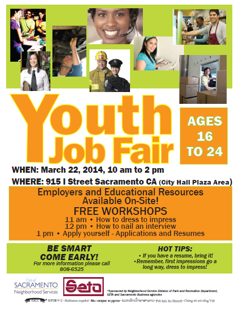 Youth Job Fair at City Hall on March 22