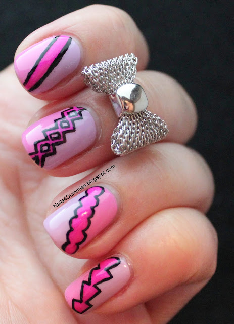 Nails4Dummies - Girly Geometric Nails