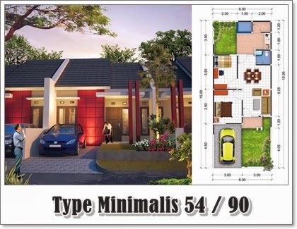 16 Denah Rumah Minimalis Type 54
