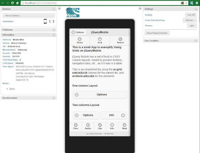 jQuery Mobile App using Grids For Android and BlackBerry   1  