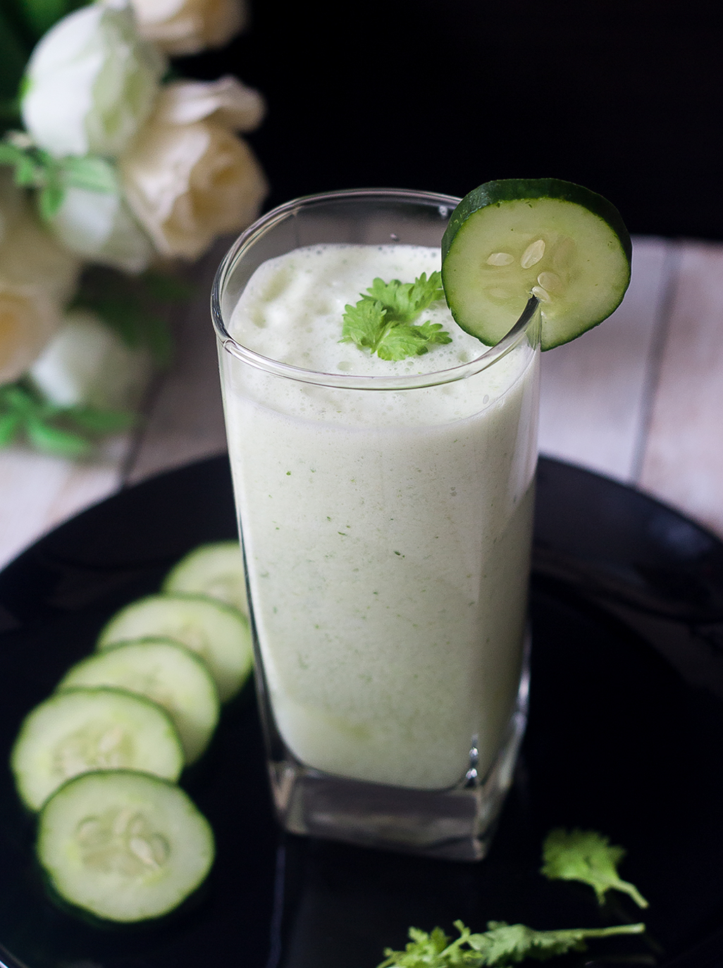 5 Minutes Cucumber Lassi - Sandhya's Kitchen