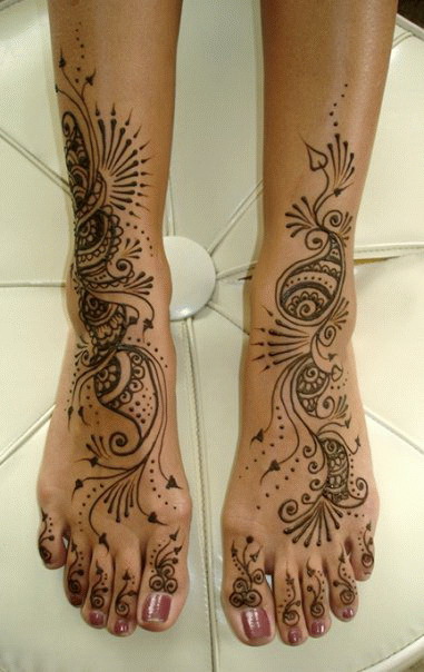 Eid Festival Henna Patterns For Feet Mehendi Designs