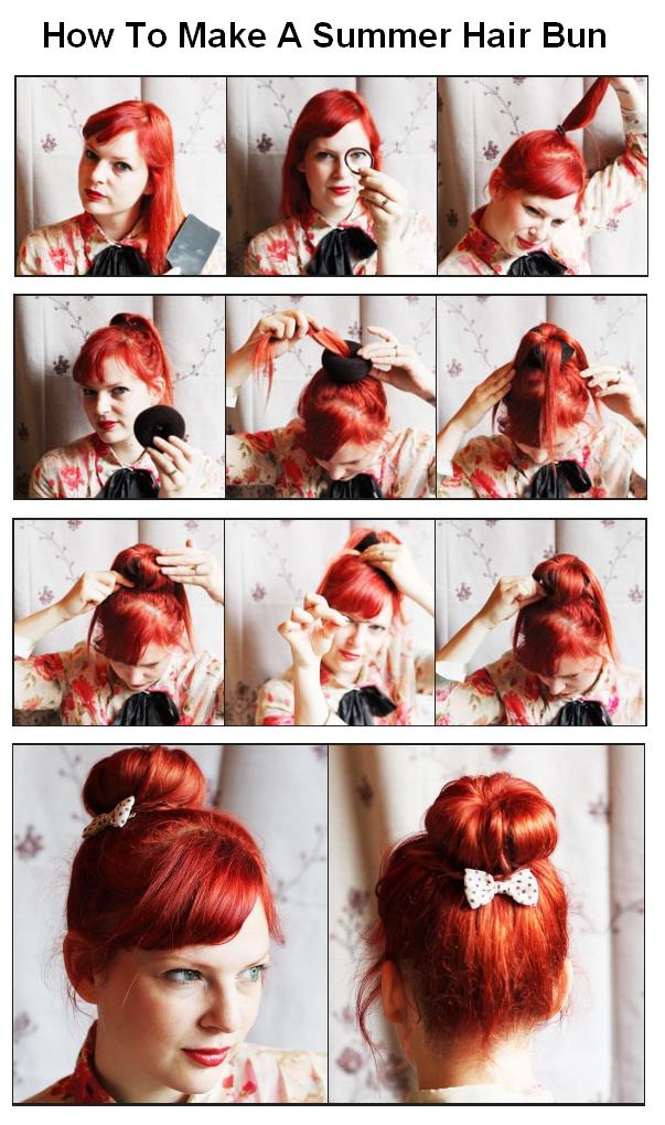 New Short Hair Styles How To Make A Summer Hair Bun