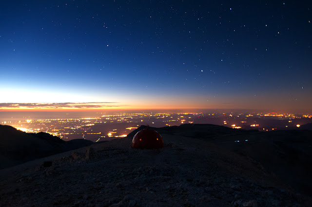 Bivacco Pelino al Monte Amaro, di notte