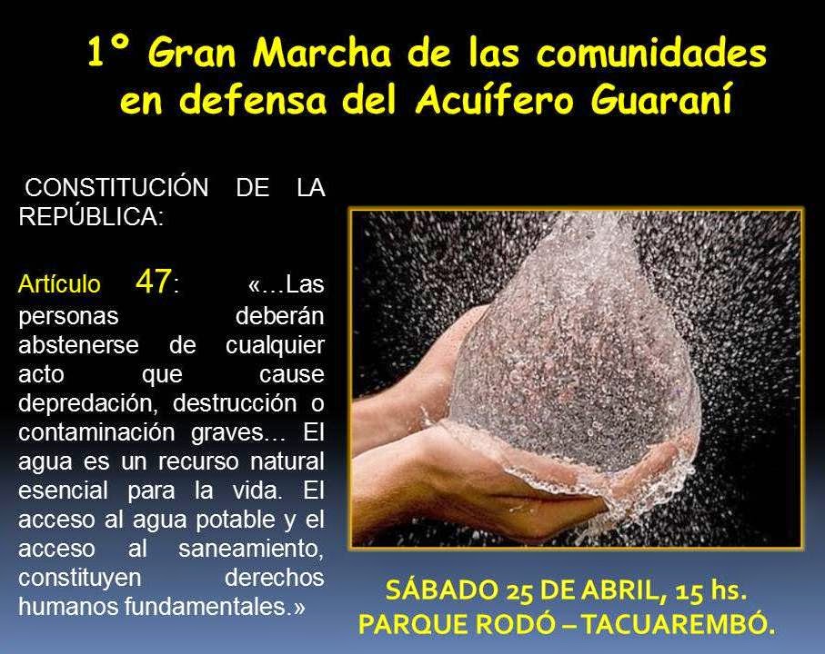 1º Gran Marcha de las Comunidades en defensa del Acuífero Guaraní