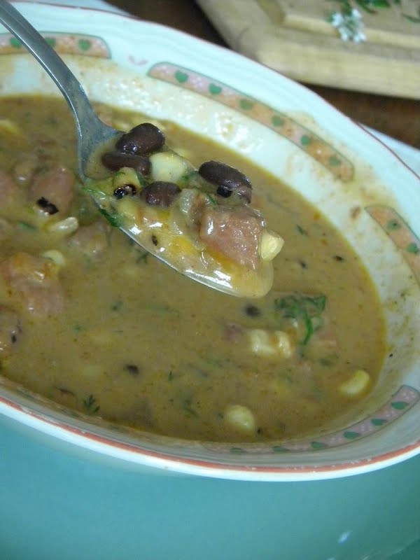 Hot Mess Cooking Spicy Black Bean and Ham Chowder