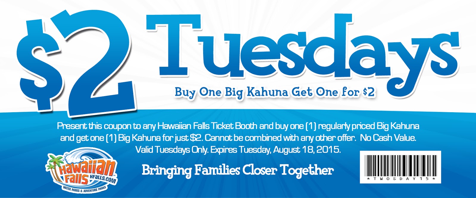 Hawaiian falls coupons