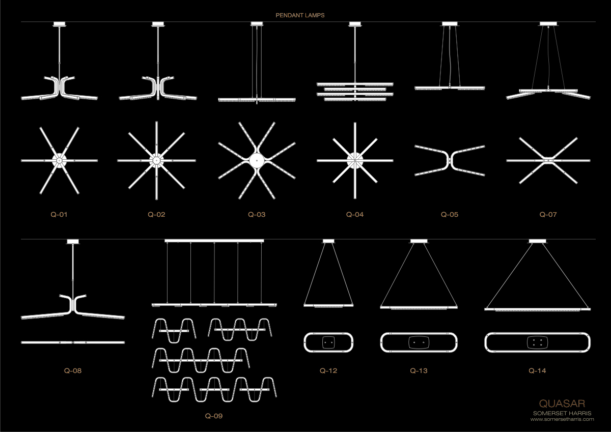 Tipology-pendant-models-Quasar-LED-lighting-collection-Design-Somerset-Harris