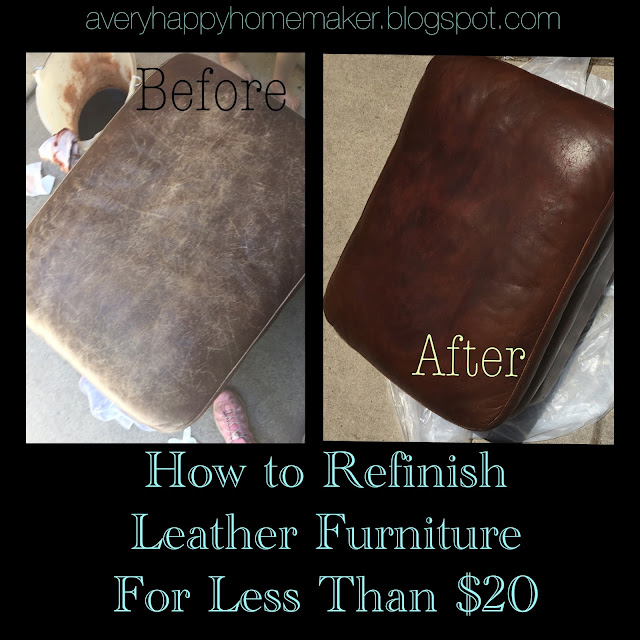 A Very Happy Homemaker Refinish Leather Furniture For Less Than 20