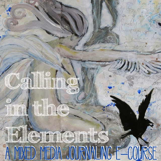Calling in the Elements- a mixed media journaling e-course by Galia Alena
