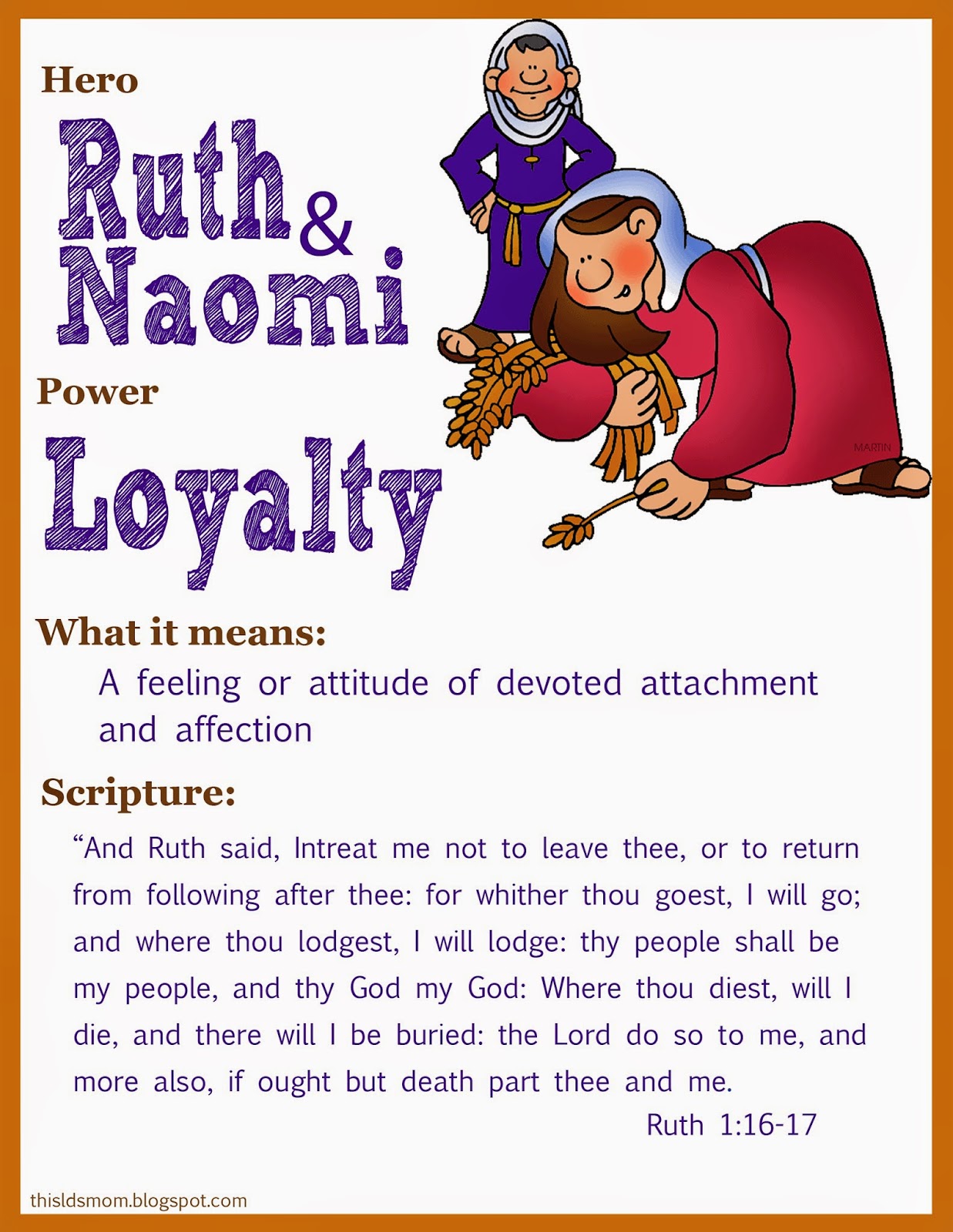 This LDS Mom: Scripture Heroes: Ruth & Naomi