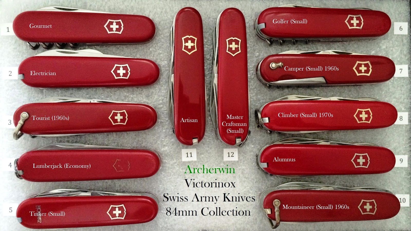 archerwin's Swiss Army Knives COLLECTION Victorinox 84mm Models