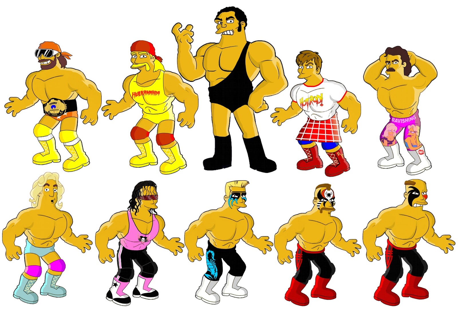 Les SUPERSTARS en Simpsons  Wrestlers+of+the+80%27s