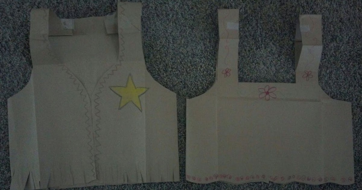 Primary Notes 29 ♫ Pioneer Paper Bag Vests and Pinafores STEPBYSTEP