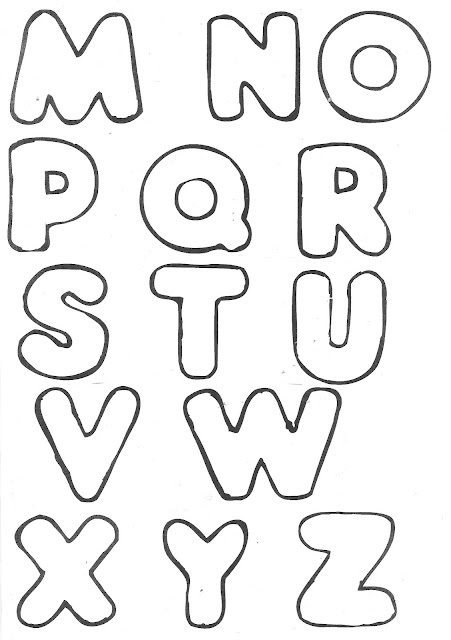 Molde de letras do alfabeto